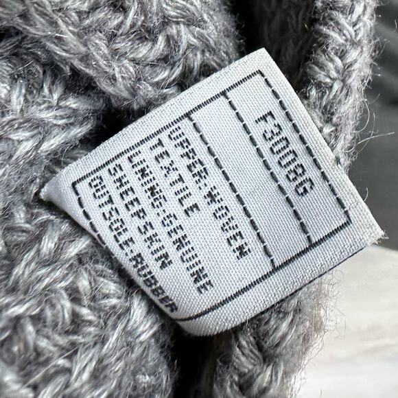 UGG Classic Cardy Gray Ribbed Knit Button Detail Sheepskin Lined Winter Boots 8 - Picture 13 of 13
